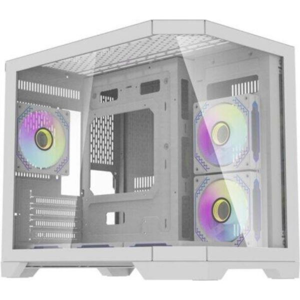 Darkflash FT418 számítógépház + 6 ARGB ventilátor (fehér) (FT418 WHITE)